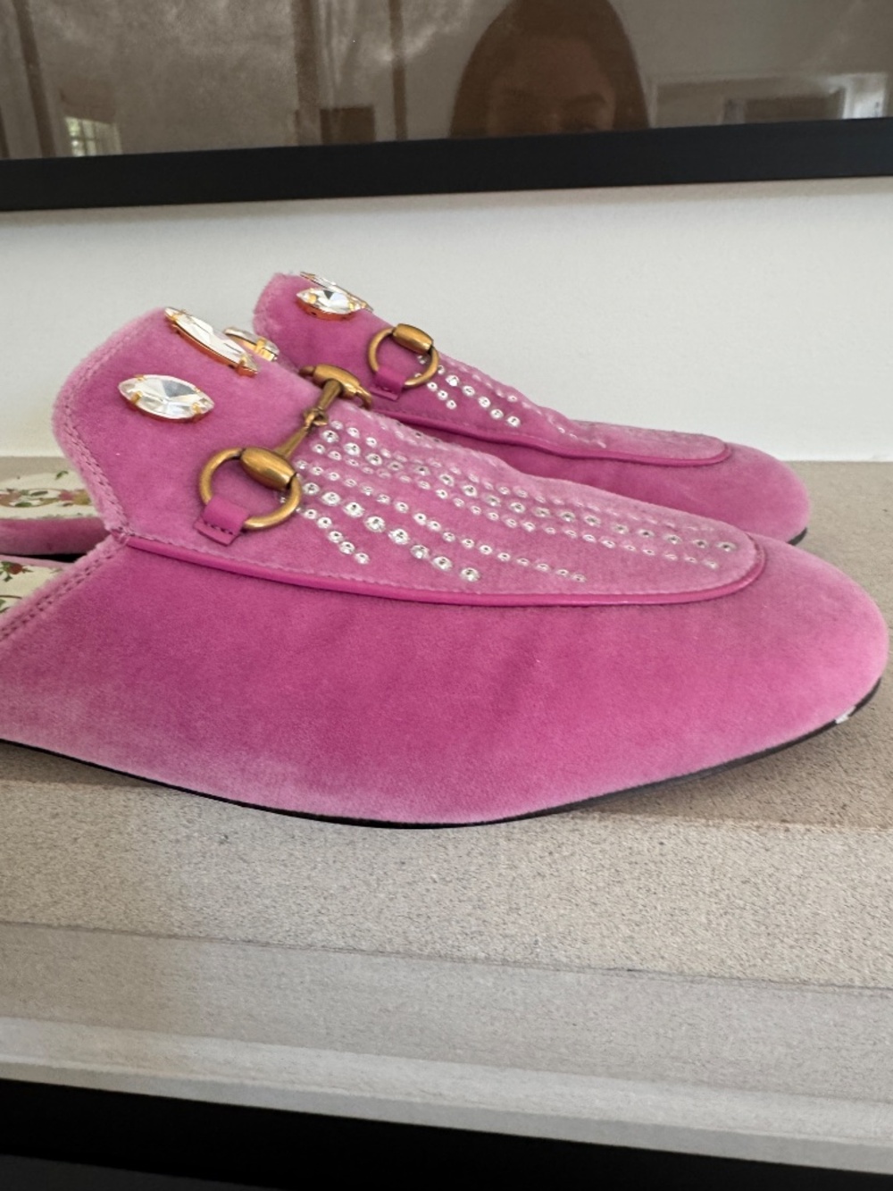 Gucci Pink Embellished Mules size 39 ( US 9) - Picture 4 of 11